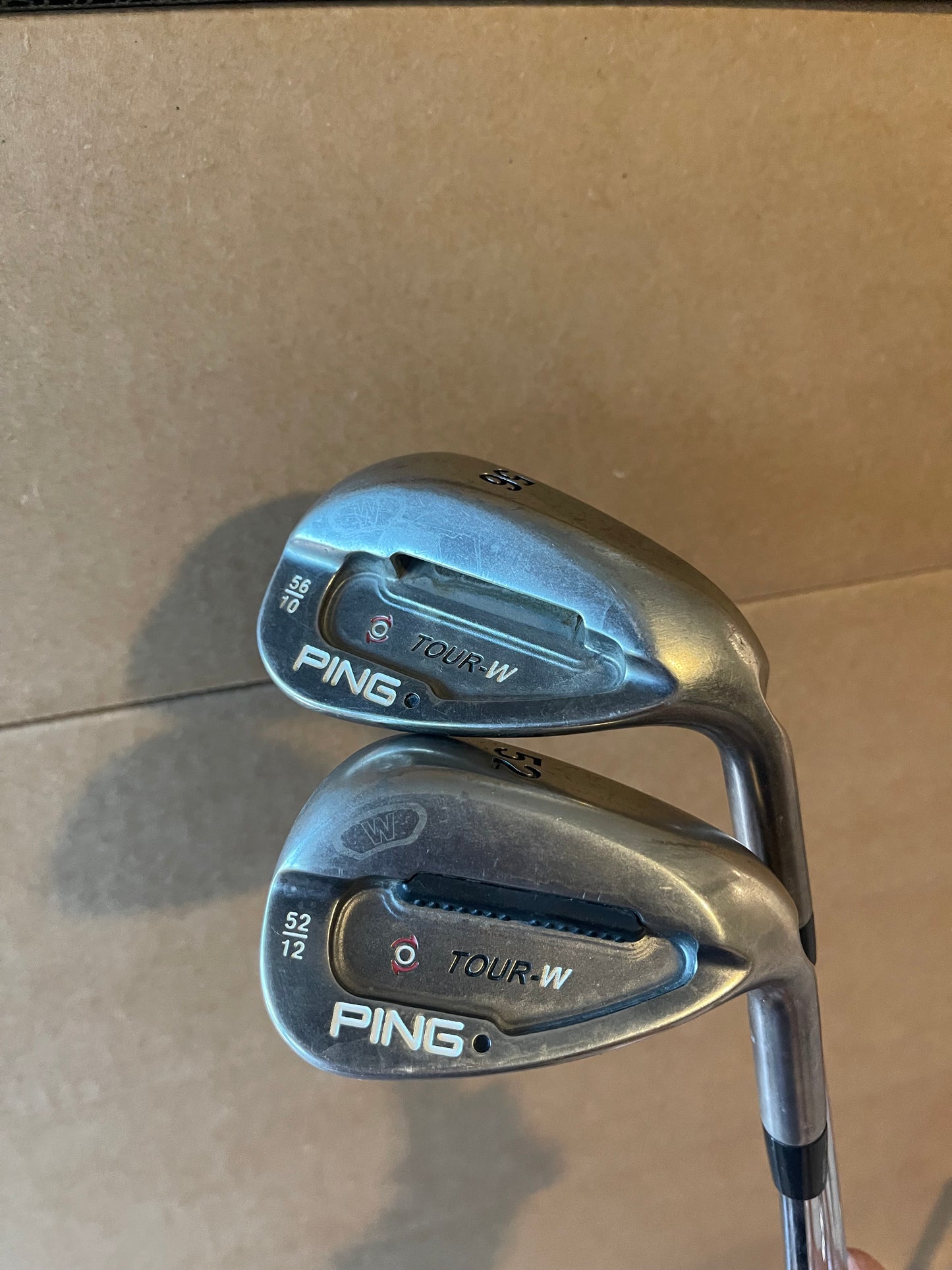 RH Ping Tour W 52* & 56* wedge set, stiff flex steel shafts