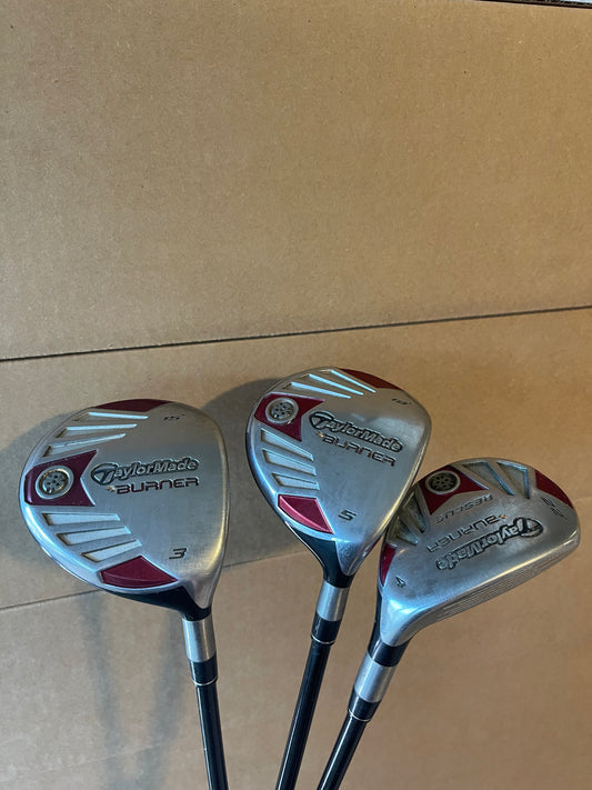 RH Taylormade Burner 3W, 5W & 4H Stiff Flex